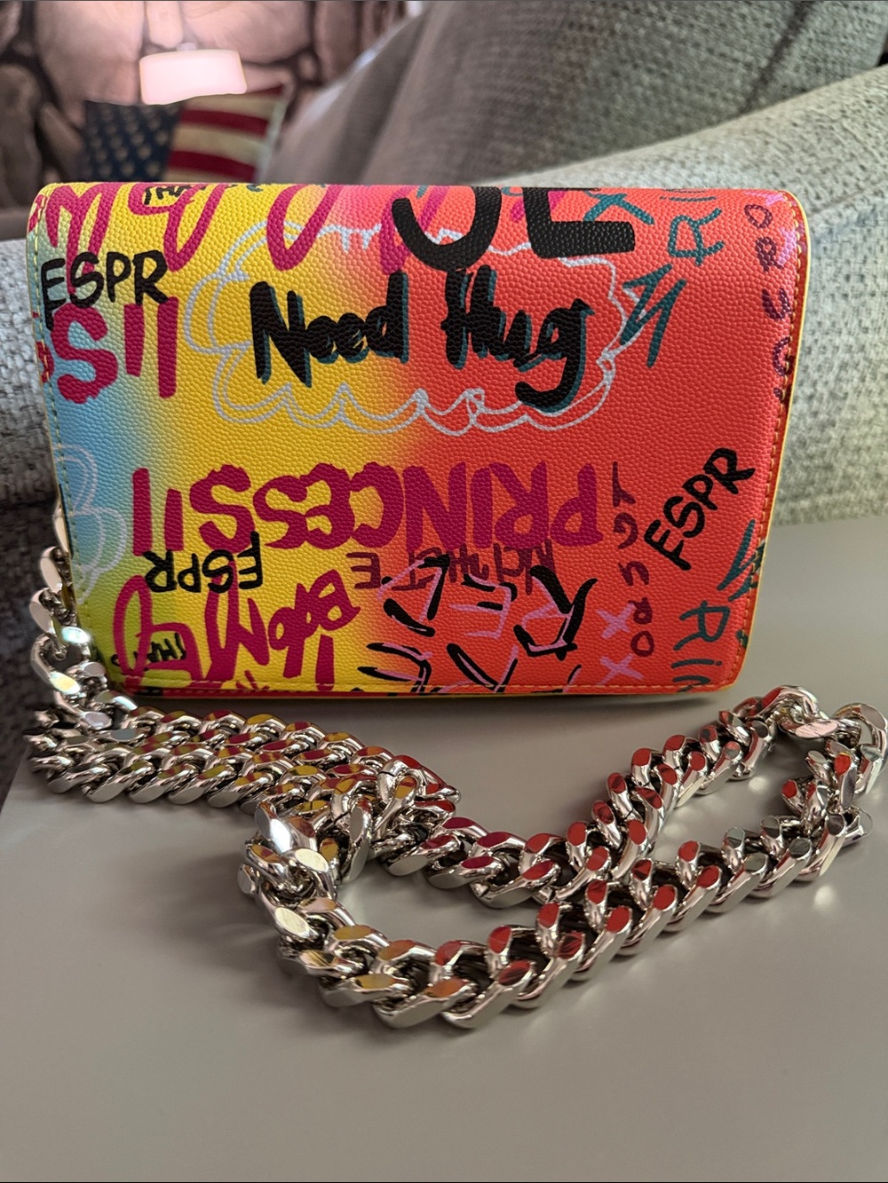 NWT Graffiti Gradient Crossbody Bag - Multicolor - Picture 1 of 9